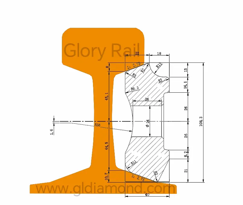 EN Standard UIC 54 fish plate drawing
