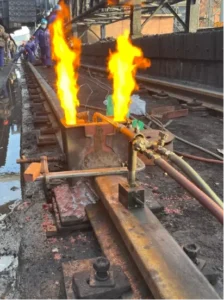 Aluminum heat welding for Port Crane rail