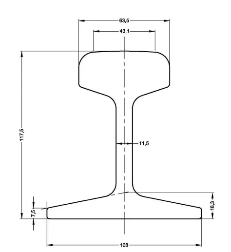 31kg rail dimension
