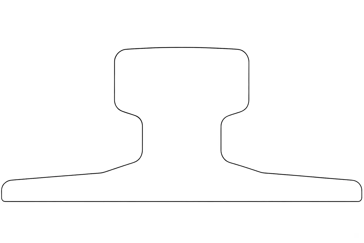 DIN 536 Crane rail drawing