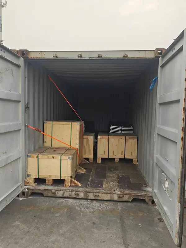 Rail Accessories Packed in Wooden Crates