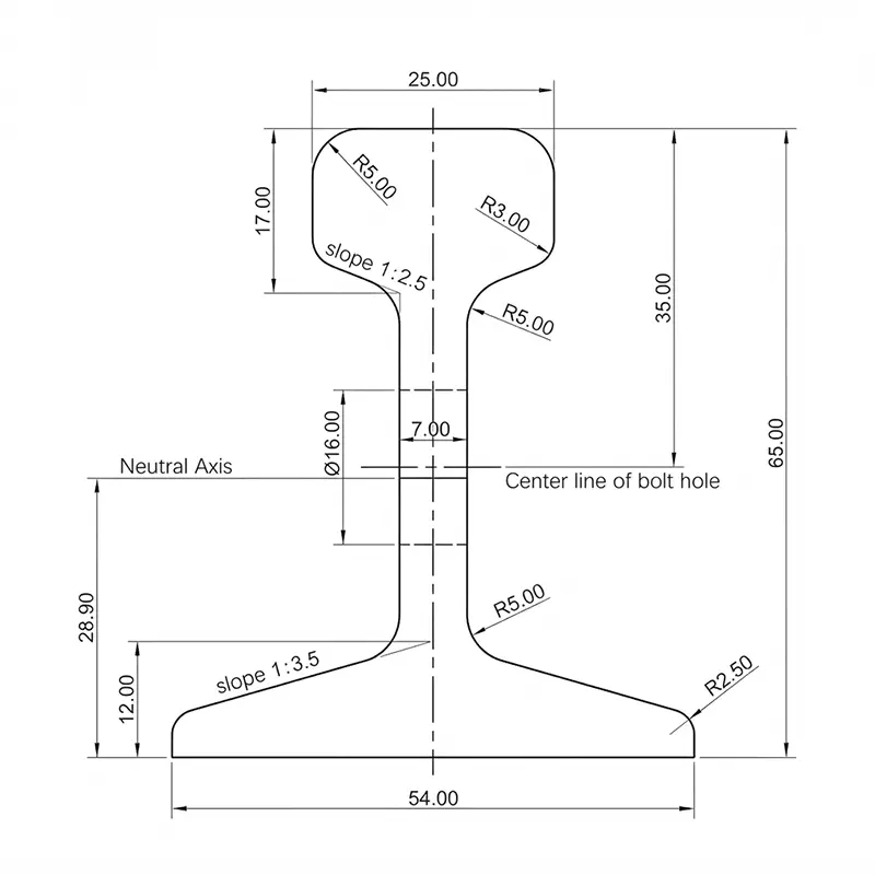 8kg light rail drawings