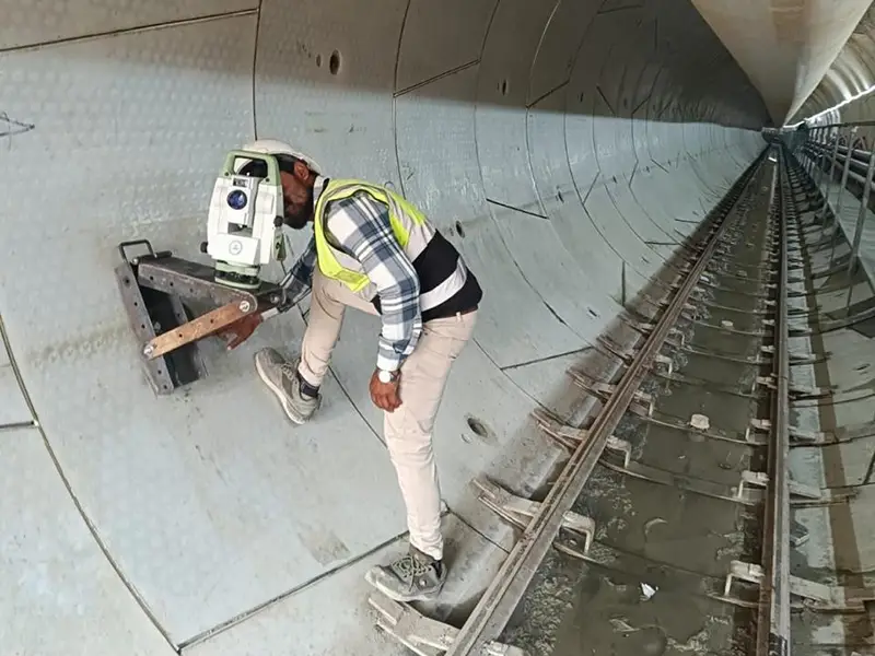 Tunnel rail system supplied for Jeddah sewage carrier line project