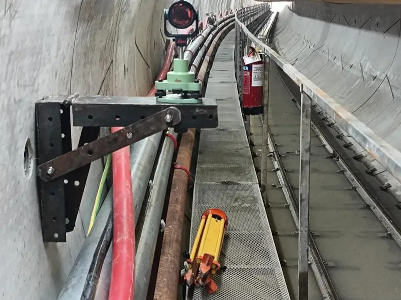 Underground tunnel environment for wastewater carrier line project